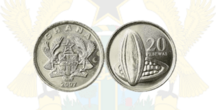 Ghana 20 pesewas coin